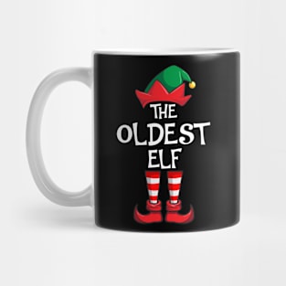 Oldest Elf Matching Family Christmas Old Mug